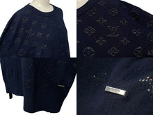 Load image into Gallery viewer, 極美品 LOUIS VUITTON ルイヴィトン 20AW ニット セーター モノグラム RM202Q TBV HIN44W ネイビー サイズXL 中古 4c075243