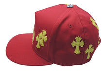 Load image into Gallery viewer, 新品同様 CHROME HEARTS クロムハーツ Cross Patch Baseball Cap クロスパッチベースボールキャップ 帽子 レッド ホワイト 中古 4c075245