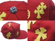 Load image into Gallery viewer, 新品同様 CHROME HEARTS クロムハーツ Cross Patch Baseball Cap クロスパッチベースボールキャップ 帽子 レッド ホワイト 中古 4c075245