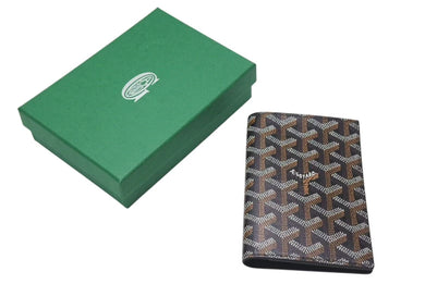 新品未使用 GOYARD ゴヤール パスケース パスポートケース グルネル PVCコーティングキャンバス ブラック 中古 4c075253