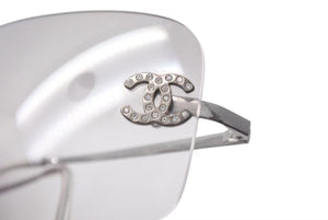 CHANEL シャネル サングラス グレー スモークグラデーション プラスチック 62□17 120 4017-D C.159/61 シルバー 金具 美品 中古 4c075257