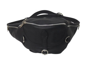 極美品 CHROME HEARTS クロムハーツ #1 SNAT PACK スナットパック ウエストバッグ ガンスリンガーベルト レザー 中古 4c075258