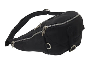 極美品 CHROME HEARTS クロムハーツ #1 SNAT PACK スナットパック ウエストバッグ ガンスリンガーベルト レザー 中古 4c075258