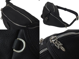 極美品 CHROME HEARTS クロムハーツ #1 SNAT PACK スナットパック ウエストバッグ ガンスリンガーベルト レザー 中古 4c075258