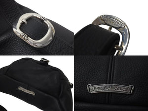 極美品 CHROME HEARTS クロムハーツ #1 SNAT PACK スナットパック ウエストバッグ ガンスリンガーベルト レザー 中古 4c075258