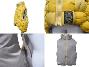 極美品 KAPITAL キャピタル KEEL Weaving Vest キール ウィービングベスト EK-1550 ポリエステル イエロー サイズ2 中古 4c075259 