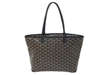 Load image into Gallery viewer, 新品未使用 Goyard ゴヤール アルトワPM トートバッグ ゴヤールディンキャンバス シュヴロッシュカーフスキン ブラック 中古 4c075263