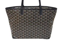 Load image into Gallery viewer, 新品未使用 Goyard ゴヤール アルトワPM トートバッグ ゴヤールディンキャンバス シュヴロッシュカーフスキン ブラック 中古 4c075263