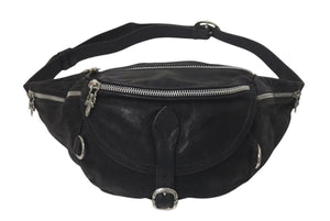 CHROME HEARTS クロムハーツ #1 SNAT PACK スナットパック ウエストバッグ ガンスリンガーベルト デストロイレザー 美品 中古 4c075265