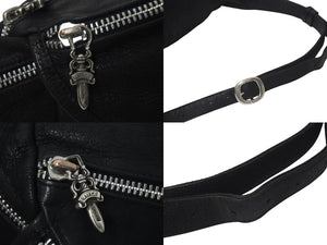 CHROME HEARTS クロムハーツ #1 SNAT PACK スナットパック ウエストバッグ ガンスリンガーベルト デストロイレザー 美品 中古 4c075265