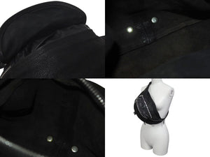 CHROME HEARTS クロムハーツ #1 SNAT PACK スナットパック ウエストバッグ ガンスリンガーベルト デストロイレザー 美品 中古 4c075265