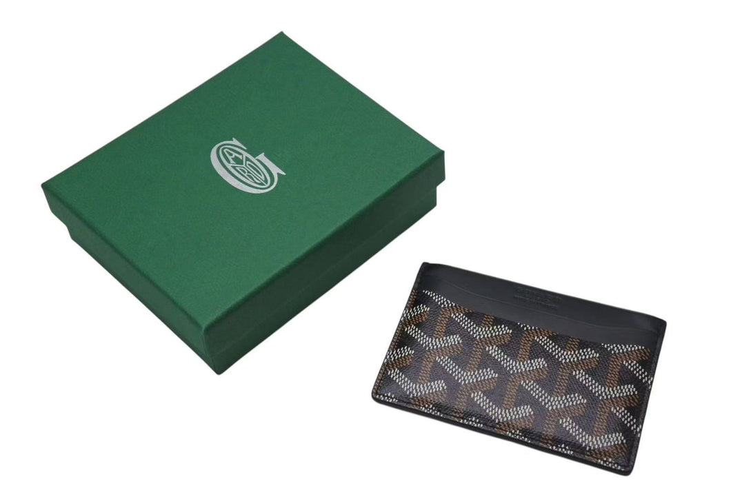 極美品 GOYARD ゴヤール サンシュルピス カードケース 名刺入れ STSULPPMLTY01CL01X PVC レザー ブラック 中古 4c075266