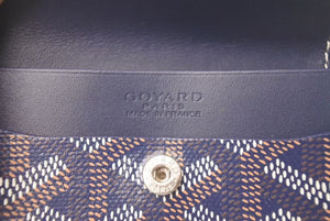 Brand new, unused GOYARD Goyard Marigny wallet with coin purse, card case, PVC leather, navy, pre-owned, item number 4c075267 