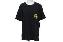 画像をギャラリービューアに読み込む, CHROME HEARTS クロムハーツ 半袖Tシャツ CH T-SHRT フロントポケット USA製 コットン ブラック イエロー サイズM 美品 中古 4c075274 