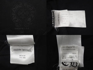 CHROME HEARTS クロムハーツ 半袖Tシャツ CH T-SHRT フロントポケット USA製 コットン ブラック イエロー サイズM 美品 中古 4c075274 