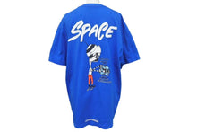 画像をギャラリービューアに読み込む, クロムハーツ Chrome Hearts PPO SPACE T-SHRT MATTY BOYバックプリントTシャツ フロントポケット ブルー サイズXL 美品 中古 4c075275 