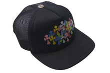 Load image into Gallery viewer, CHROME HEARTS クロムハーツ セメタリークロスプリント トラッカーメッシュキャップ ポリエステル ブラック シルバー金具 美品 中古 4c075277