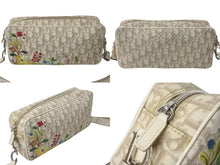 Load image into Gallery viewer, ChristianDior クリスチャンディオール トロッター フラワー ショルダーバッグ PVC レザー ベージュ マルチカラー 美品 中古 4c075281