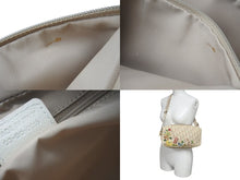 Load image into Gallery viewer, ChristianDior クリスチャンディオール トロッター フラワー ショルダーバッグ PVC レザー ベージュ マルチカラー 美品 中古 4c075281