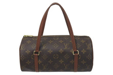 Load image into Gallery viewer, 極美品 LOUIS VUITTON ルイヴィトン パピヨンPM 26 筒形 ハンドバック ブラウン モノグラム M51366 中古 4c075288