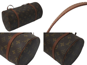 極美品 LOUIS VUITTON ルイヴィトン パピヨンPM 26 筒形 ハンドバック ブラウン モノグラム M51366 中古 4c075288