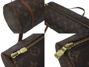 極美品 LOUIS VUITTON ルイヴィトン パピヨンPM 26 筒形 ハンドバック ブラウン モノグラム M51366 中古 4c075288