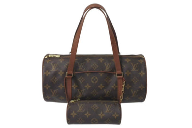 極美品 LOUIS VUITTON ルイヴィトン パピヨンGM 横幅30cm ハンドバッグ M51385 モノグラム 筒型 旧型 ゴールド金具 中古 4c075289