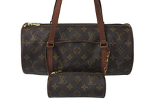 Load image into Gallery viewer, 極美品 LOUIS VUITTON ルイヴィトン パピヨンGM 横幅30cm ハンドバッグ M51385 モノグラム 筒型 旧型 ゴールド金具 中古 4c075289