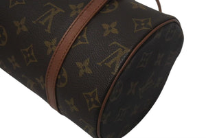 極美品 LOUIS VUITTON ルイヴィトン パピヨンPM 26 筒形 ハンドバック ブラウン モノグラム M51366 中古 4c075290