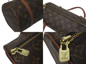 極美品 LOUIS VUITTON ルイヴィトン パピヨンPM 26 筒形 ハンドバック ブラウン モノグラム M51366 中古 4c075290