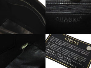 新品同様 CHANEL シャネル 復刻トートバッグ ハンドバッグ ６番台 キャビアスキン ブラック ココマーク ロゴ 鞄 シルバー金具 中古 4c075291