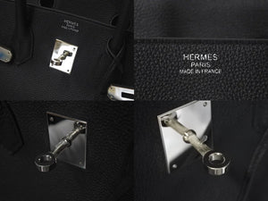 極美品 HERMES エルメス BIRKIN バーキン35 ハンドバッグ トゴ ブラック シルバー金具 X刻印 2016年製 中古 4c075292