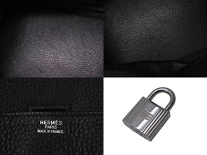 HERMES エルメス ショルダーバーキン トリヨンクレマンス ◻︎I刻 ゴルチェ期 ブラック シルバー金具 美品 中古 4c075293