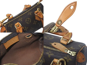 LOUIS VUITTON ルイヴィトン ミニスピーディ ハンドバッグ モノグラム M41534 スト付き PVC ブラウン ゴールド金具 美品 中古 4c075295