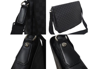 LOUIS VUITTON ルイヴィトン ダニエルMM ショルダーバッグ N58029 ダミエグラフィット ブラック シルバー金具 美品 中古 4c075298