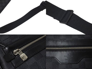 LOUIS VUITTON ルイヴィトン ダニエルMM ショルダーバッグ N58029 ダミエグラフィット ブラック シルバー金具 美品 中古 4c075298
