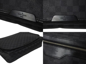 LOUIS VUITTON ルイヴィトン ダニエルMM ショルダーバッグ N58029 ダミエグラフィット ブラック シルバー金具 美品 中古 4c075298
