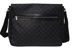 LOUIS VUITTON ルイヴィトン ダニエルMM ショルダーバッグ N58029 ダミエグラフィット ブラック シルバー金具 美品 中古 4c075299