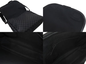LOUIS VUITTON ルイヴィトン ダニエルMM ショルダーバッグ N58029 ダミエグラフィット ブラック シルバー金具 美品 中古 4c075299