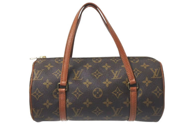 LOUIS VUITTON ルイヴィトン パピヨン26 ハンドバッグ M51366 モノグラム ブラウン ゴールド金具 美品 中古 4c075308