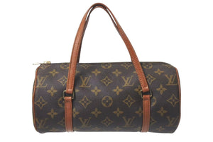 LOUIS VUITTON ルイヴィトン パピヨン26 ハンドバッグ M51366 モノグラム ブラウン ゴールド金具 美品 中古 4c075308