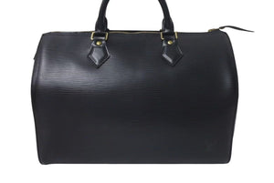 極美品 LOUIS VUITTON ルイヴィトン スピーディ30 ハンドバッグ M59022 エピレザー ブラック ゴールド金具 中古 4c075310
