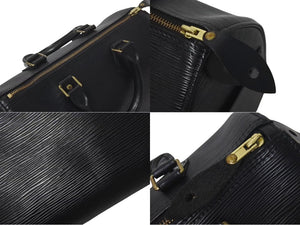 LOUIS VUITTON ルイヴィトン スピーディ25 ハンドバッグ M43012 エピ レザー ブラック 旧型 美品 中古 4c075312