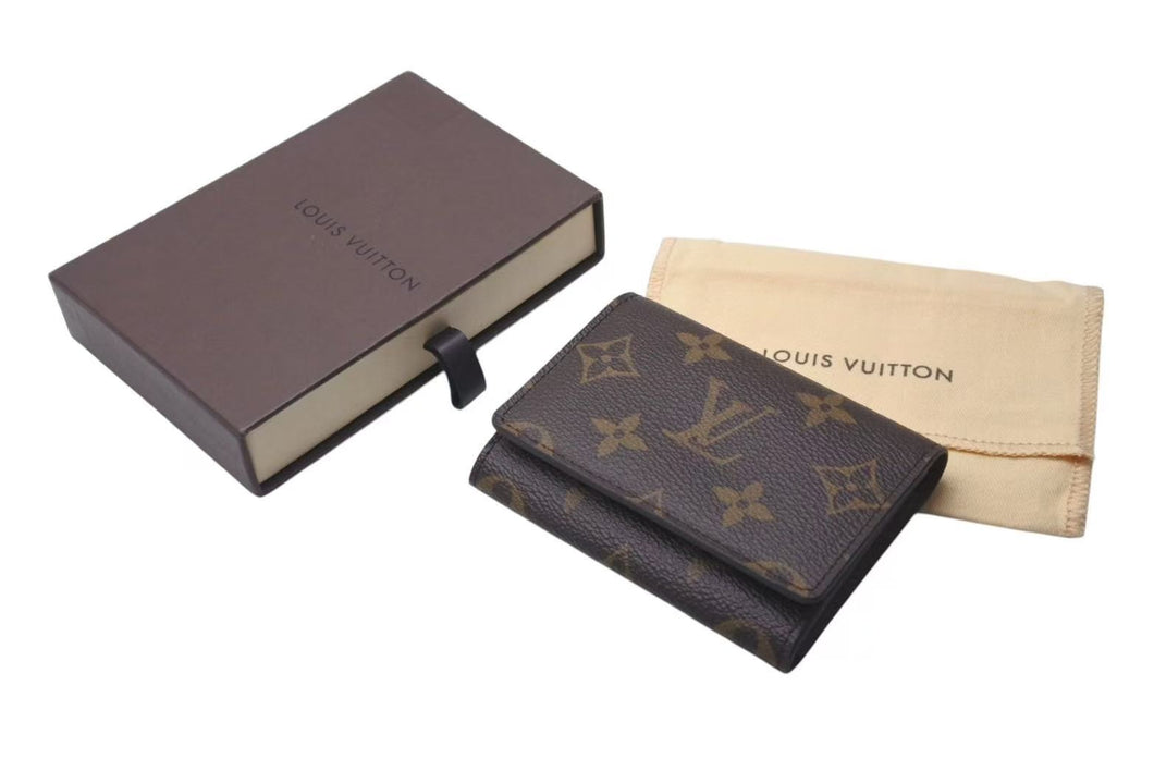 極美品 LOUIS VUITTON ルイヴィトン モノグラム アンヴェロップカルトドゥヴィジット カードケース M63801 中古 4c075313
