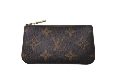 極美品 LOUIS VUITTON ルイヴィトン ポシェット クレ キー コインケース M62650 モノグラムキャンバス ブラウン ゴールド 中古 4c075314