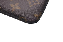 Load image into Gallery viewer, 極美品 LOUIS VUITTON ルイヴィトン ポシェット クレ キー コインケース M62650 モノグラムキャンバス ブラウン ゴールド 中古 4c075314