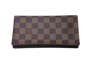 極美品 LOUIS VUITTON ルイヴィトン ポルト カルト クレディ 長財布 N60825 ダミエライン PVC ブラウン 中古 4c075315