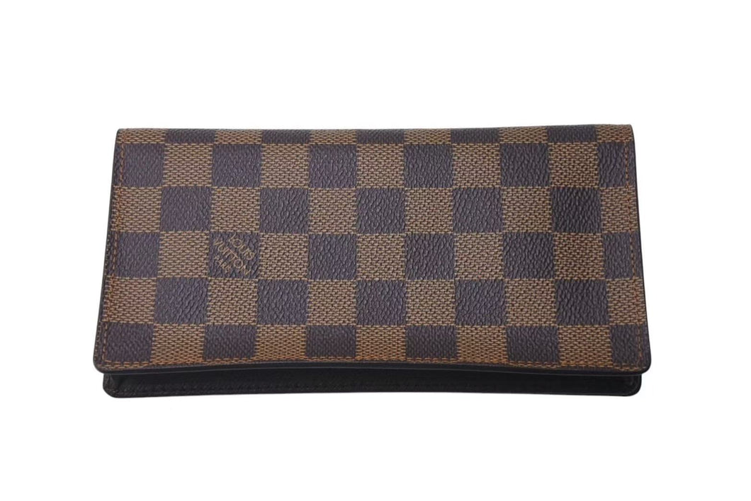 極美品 LOUIS VUITTON ルイヴィトン ポルト カルト クレディ 長財布 N60825 ダミエライン PVC ブラウン 中古 4c075315