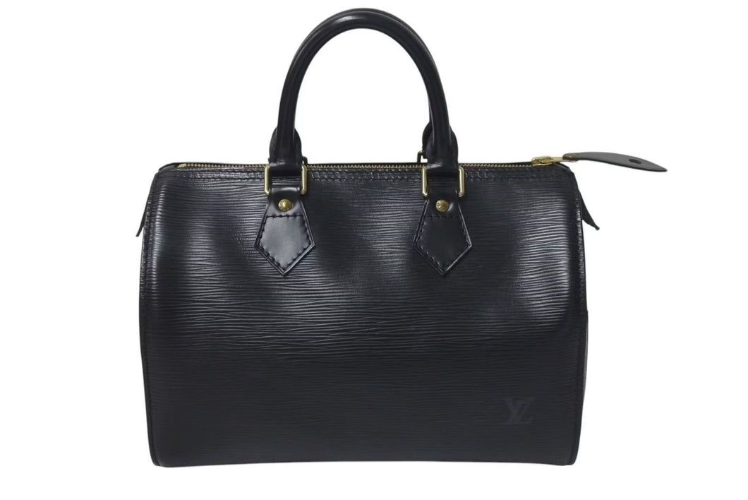 LOUIS VUITTON ルイヴィトン スピーディ30 ハンドバッグ M59032 エピレザー ブラック ゴールド金具 美品 中古 4c075317