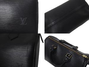 LOUIS VUITTON ルイヴィトン スピーディ30 ハンドバッグ M59032 エピレザー ブラック ゴールド金具 美品 中古 4c075317